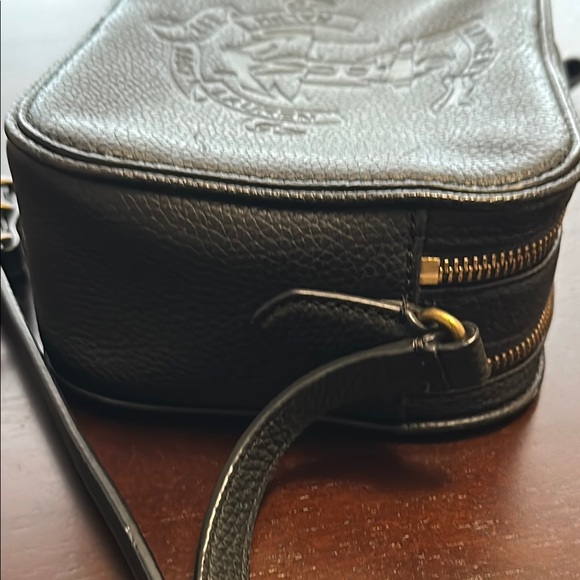 Lauren Ralph Lauren Huntley Leather Medium Camera Bag Black - Picture 5 of 9